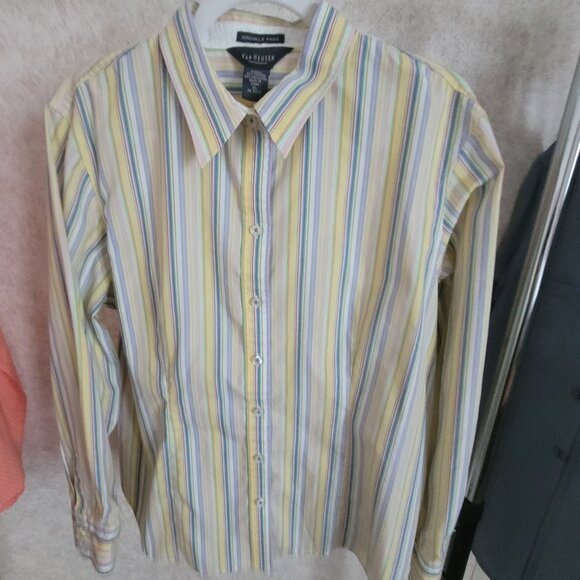 Van Heusen Striped Multi Color Womens Blouse Size XL - Picture 3 of 14